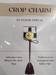 Dubois Cheval Gold on White Logo Crop Charm