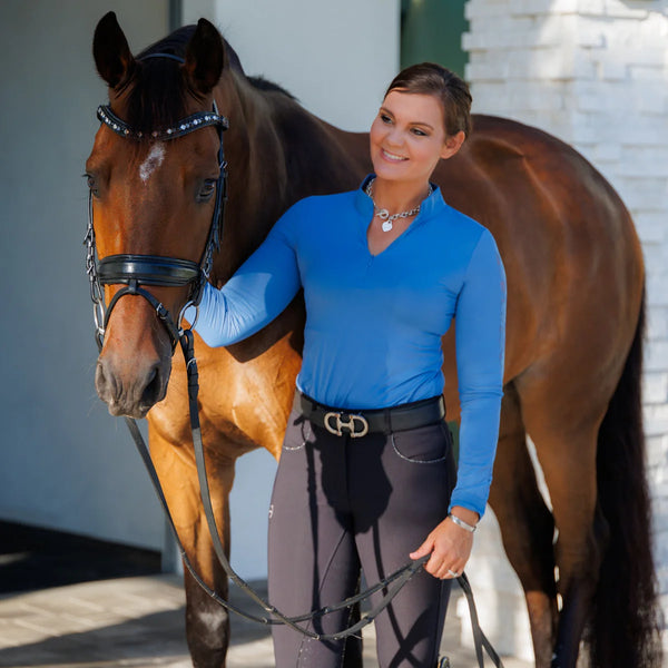 Halter Ego - Maia - Long Sleeve Lace Competition Shirt - HEC