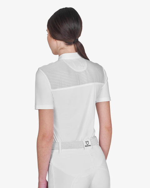 Equestro Women's Slim Fit Competition Polo with Silk-Like Inserts