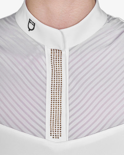 Equestro Women's Slim Fit Competition Polo with Silk-Like Inserts