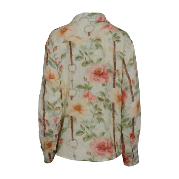 Dapplebay Vintage Floral Breezy Button Up Top