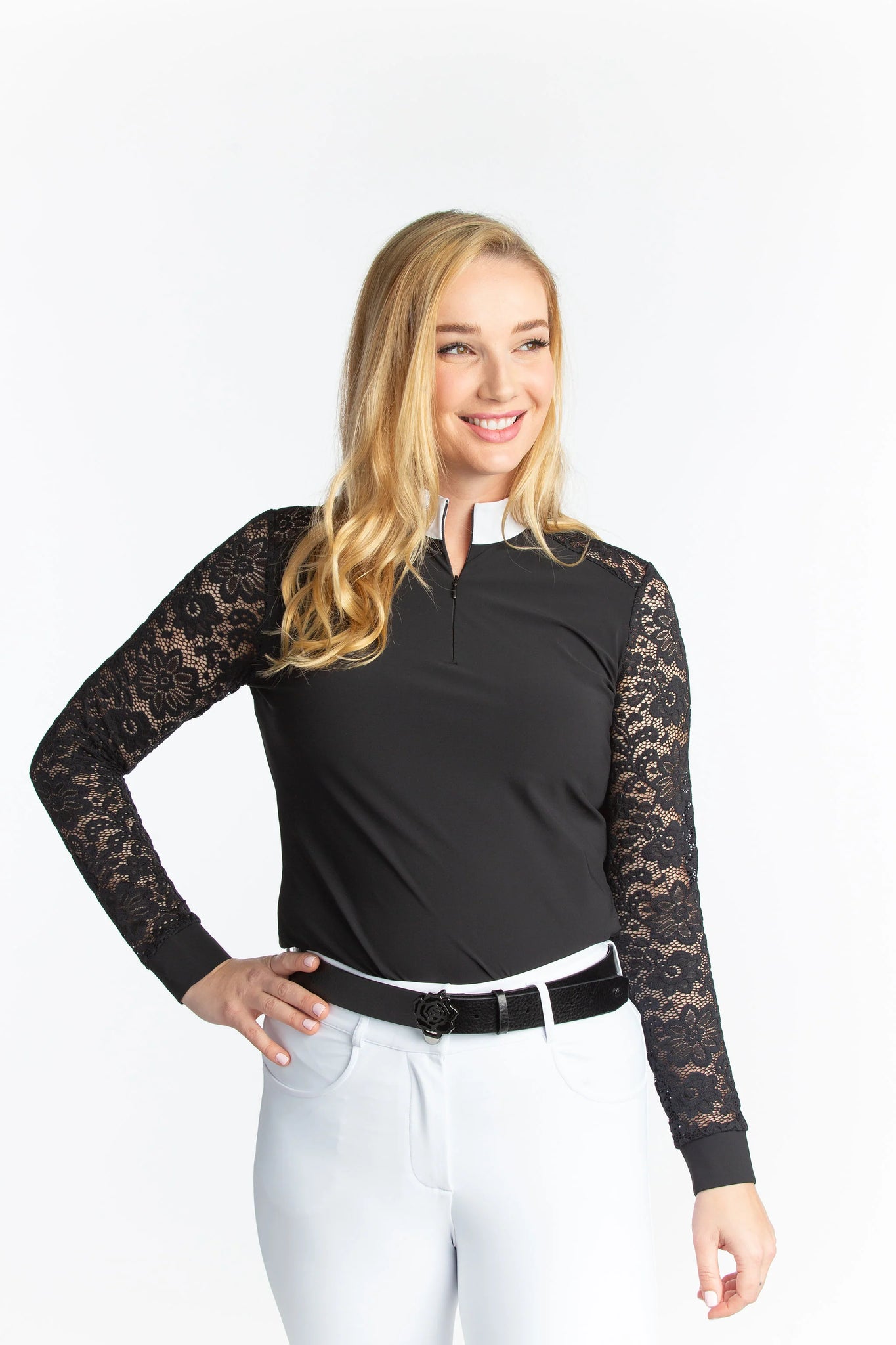 Hannah Childs Jaclyn Long Sleeve Lace Show Shirt