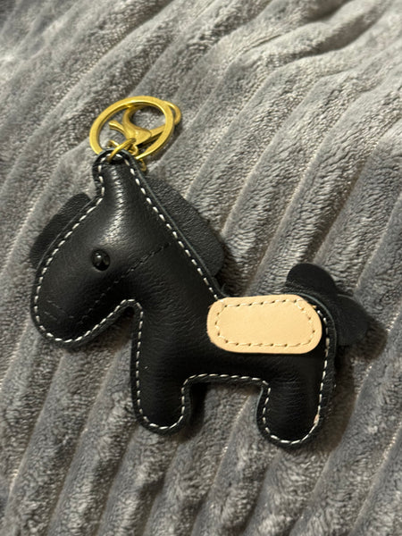 Leather Horse Keychain