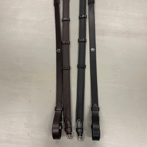 Wide Leather Reins with Stops