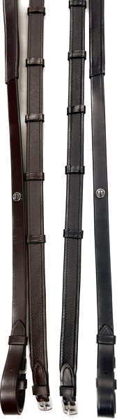 Wide Leather Reins with Stops