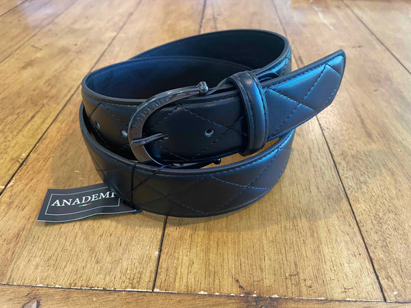 Anademi Gunmetal Buckle Leather Belts