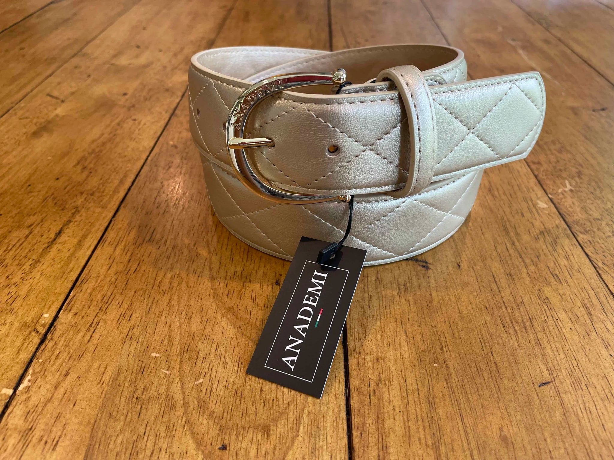 Anademi Gold Buckle Leather Belts