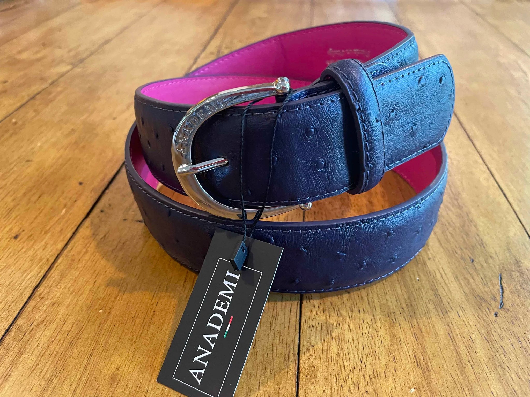 Anademi Silver Buckle Leather Belts
