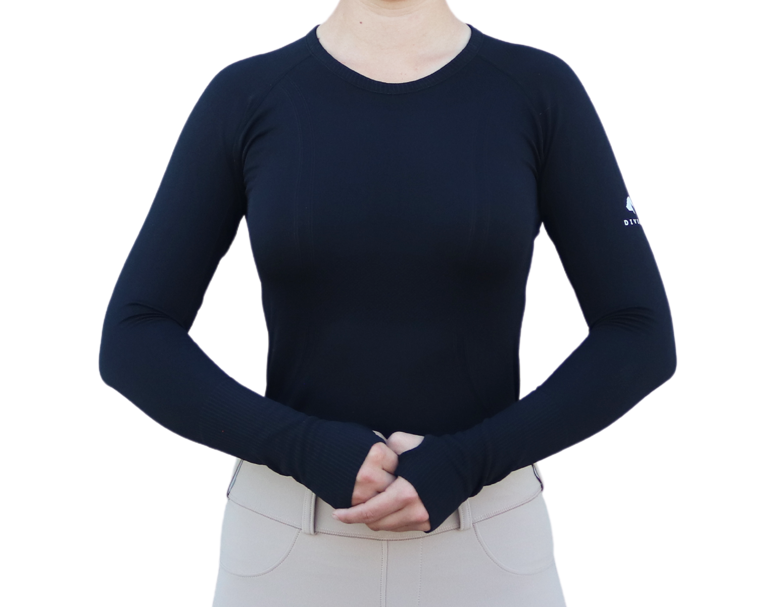 Chic Athletic Long Sleeve Shirt - Black