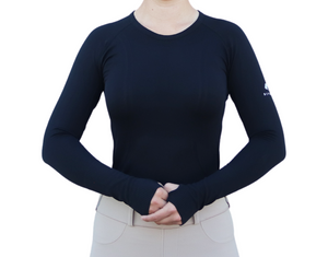 Chic Athletic Long Sleeve Shirt - Black
