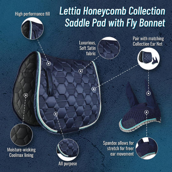 Lettia Honeycomb Collection Saddle Pad