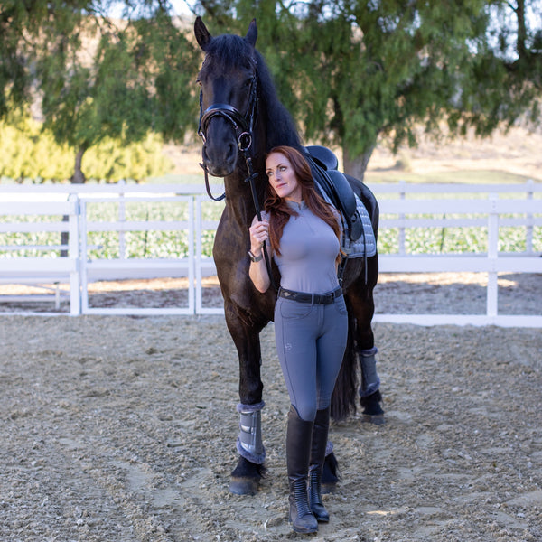 Crystal Evolution Full Seat Breeches - Jet Set Gray