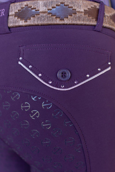 Evolution Full Seat Breeches - Dark Plum - HIGH WAIST