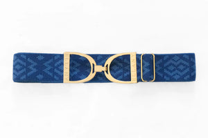 Royal Tribal - 1.5" Gold Stirrup Elastic Belt