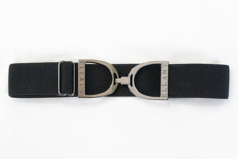 Ellany Belt Black - Gold Stirrup 1.5"