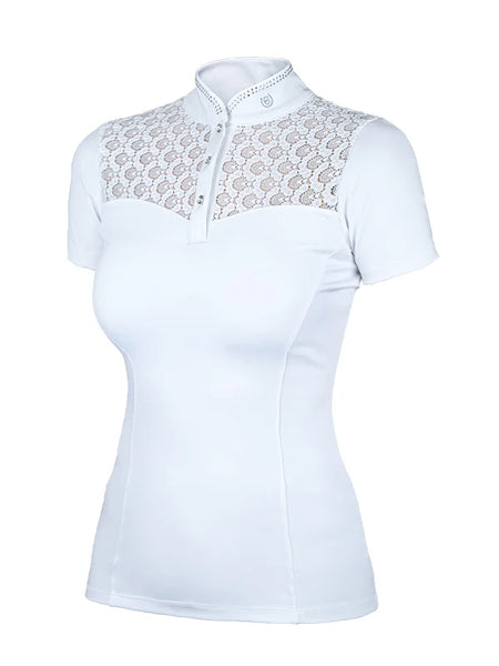 Equestrian Stockholm Crystal Champion Top White