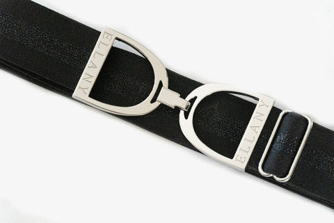 Huston x Ellany Dark Horse - 1.5" Silver Stirrup Elastic Belt