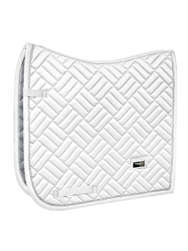 Equestrian Stockholm Dressage Saddle Pad Modern White Perfection