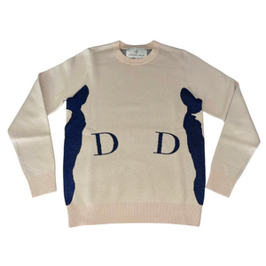 The Deinhardt HERITAGE Sweater - NEW Ivory Indigo