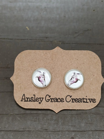 Sona Equestrian Starlight Half Dome Stud Earrings