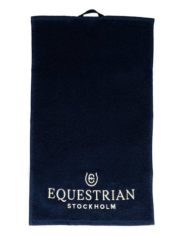 Equestrian Stockholm Towel Navy White