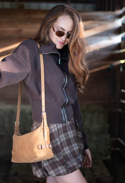 Bethany Bit Bag Suede- Limited Edition Milk Chocolate