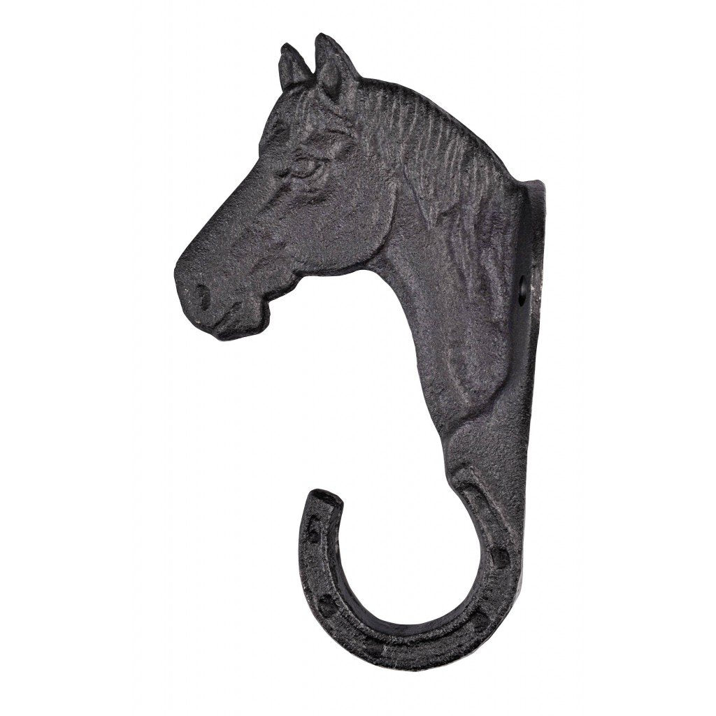 HKM Cast iron horsehead bridle hook