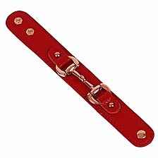 AWST Equi-ternatives Bracelet Leather w Gold Tone Snaffle Bit