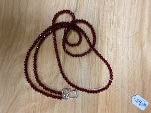 TJP Swarovski Crystals Lariat Necklace, Dark Garnet 32 in.