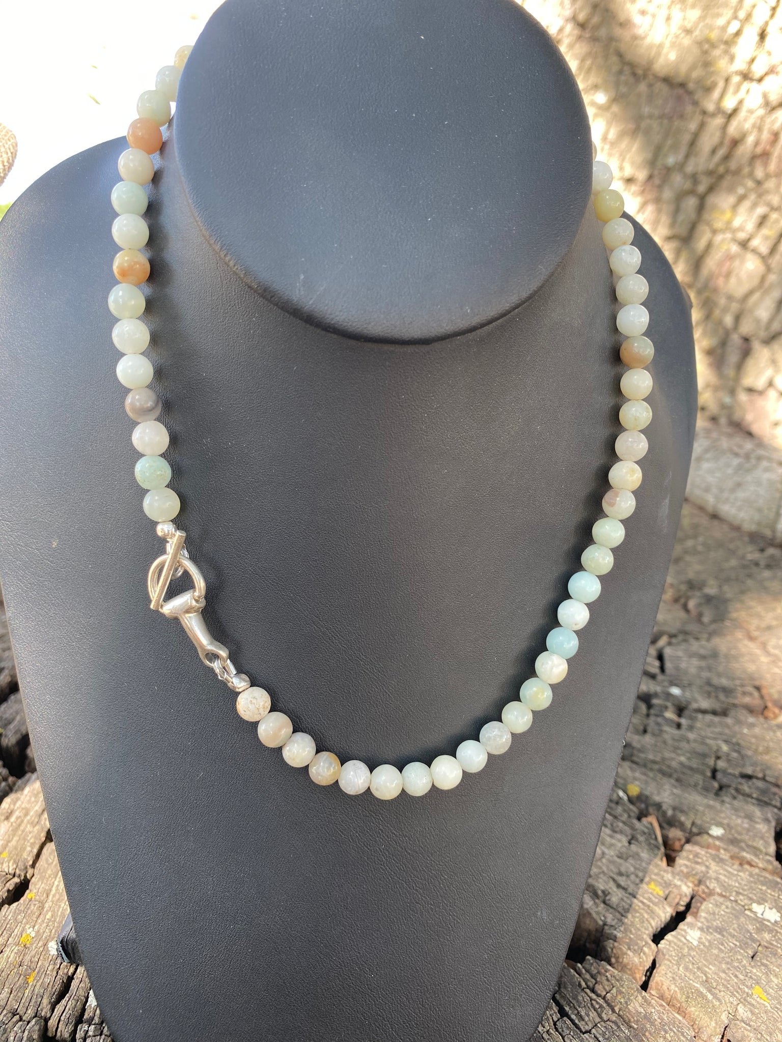 TJP Amazonite necklace with Half Bit Fitting Clasp