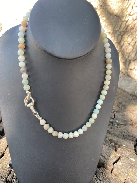TJP Amazonite necklace with Half Bit Fitting Clasp